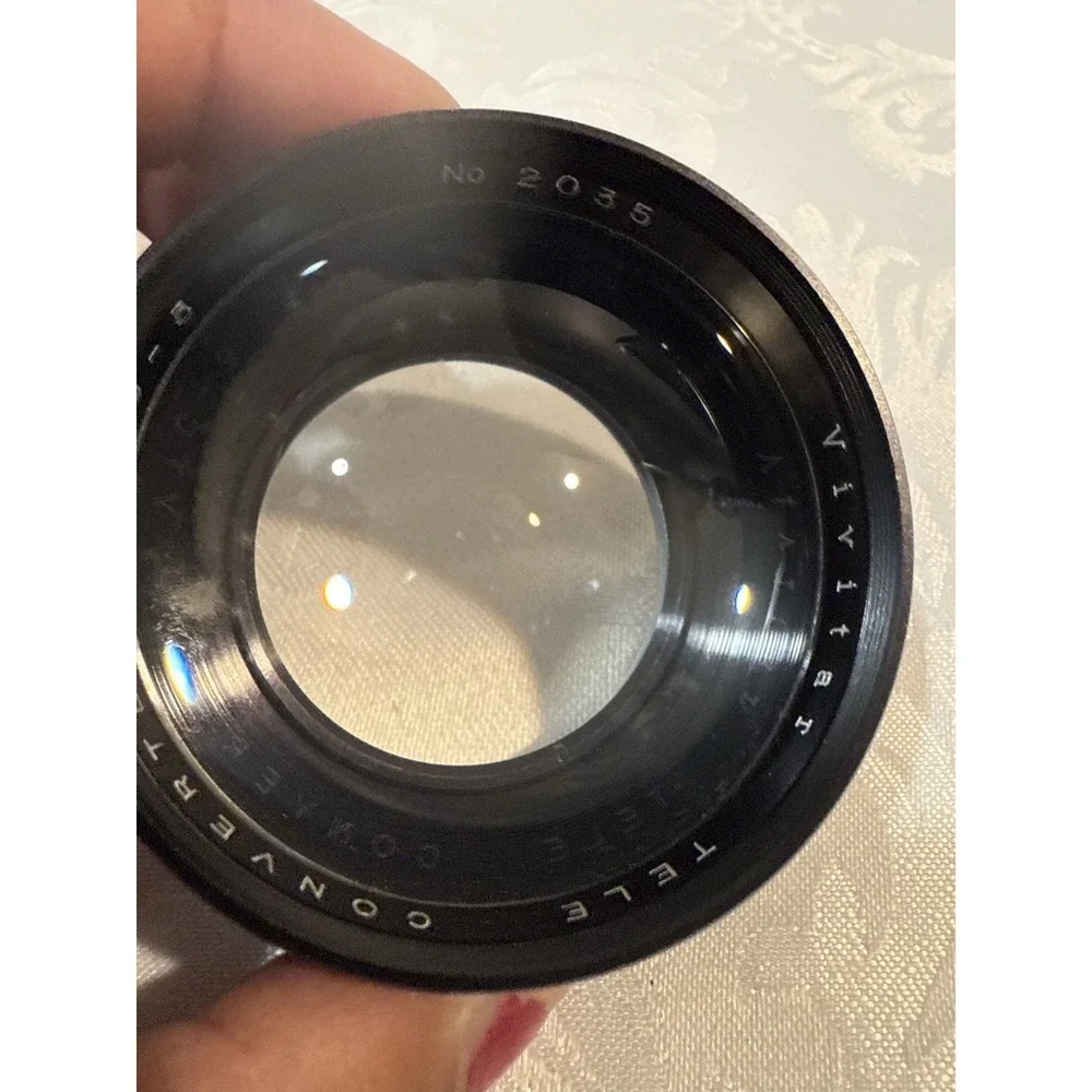 Vivitar Automatic Tele Converter Model 2035 Focusing Camera Lens With Cover